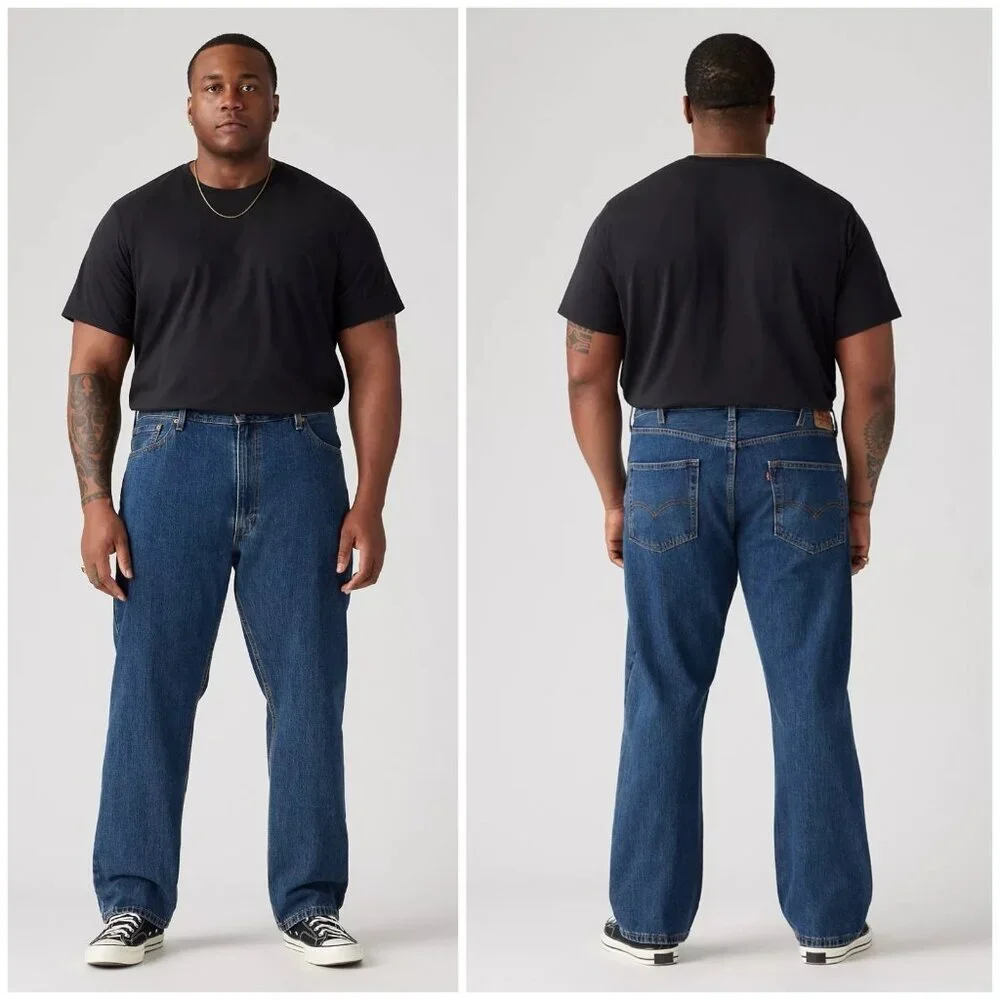 🌟NWT Levi’s 505 REGULAR FIT MEN'S JEANS (BIG‎ & TALL) Dark Stone Wash 42 / 34